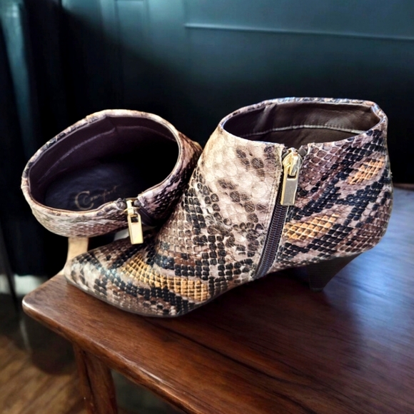 Comfort Est 1946 Snakeskin Dress Boot Shoes, 7 - Picture 3 of 8